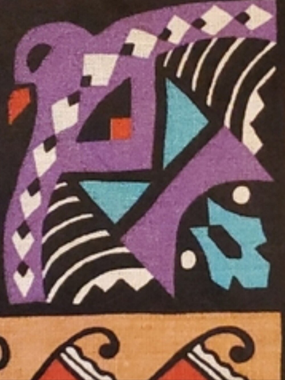 Wamcraft : Made In Usa. Bandanna Southwets Style With Fringe And Bird Adornment